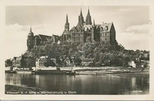 Meißen Albrechtsburg und Dom gl1953 127.556