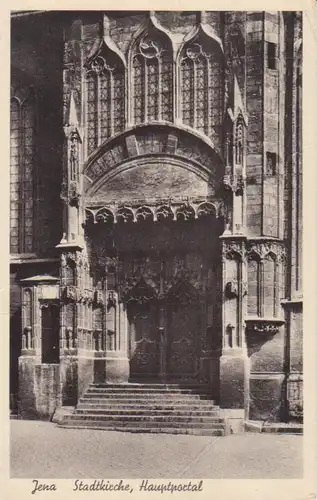 Jena Stadtkirche Hauptportal gl1950 99.935