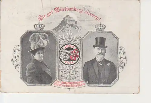 Silb. Hochzeitsfeier württ. Königspaar gl1911 200.004