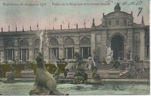 Brüssel Palais und Bassin gl1910 203.637