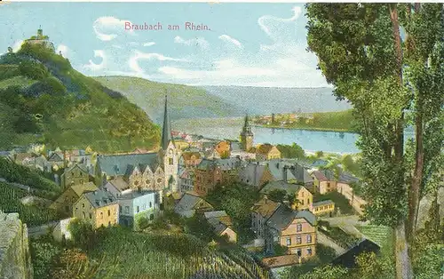 Braubach am Rhein Panorama gl1915 133.881