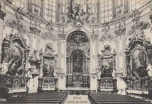 Kloster Ettal Inneres der Kirche ngl B9202