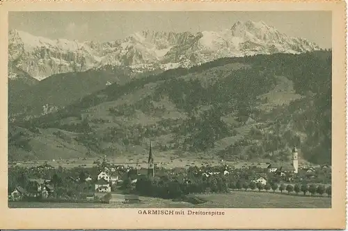 Garmisch Panorama Klappkarte gl1924 127.988