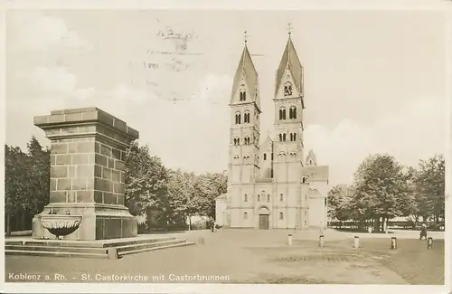 Koblenz St. Castorkirche Castorbrunnen gl1938 134.041