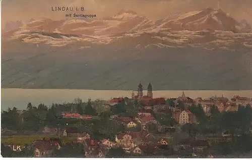 Lindau Bodensee mit Säntisgruppe gl1907 C2262