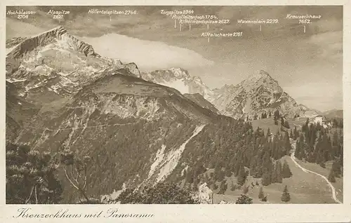 Garmisch Kreuzeckhaus mit Panorama ngl 128.018