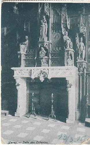 Ypres Salle des Echevins feldpgl1915 B9497