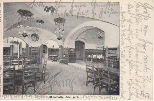 Stuttgart Rathauskeller Gastraum gl1905 204.688