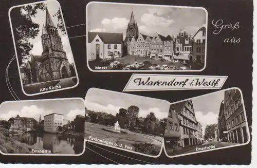 Warendorf Kirche Markt Emsstraße gl1964 98.760