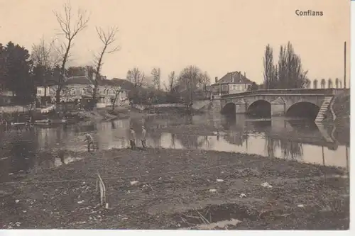 Conflans Teilansicht mit Brücke feldpgl1916 200.848