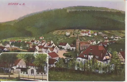 Höfen a.d. Enz Gasthof Ochsen Panorama gl1915 206.489