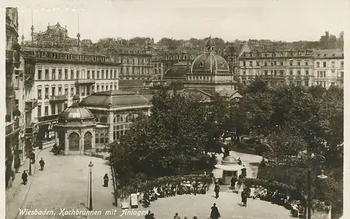 Wiesbaden Kochbrunnen mit Anlagen gl1927 130.159