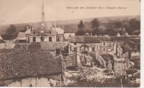 Überreste der Ortschaft Berru/Reims feldpgl1917 200.895