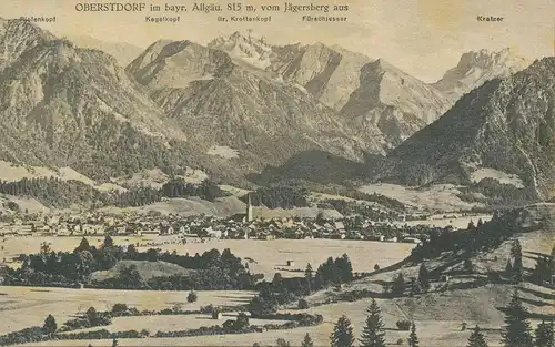 Oberstdorf Panorama vom Jägersberg aus ngl 135.274