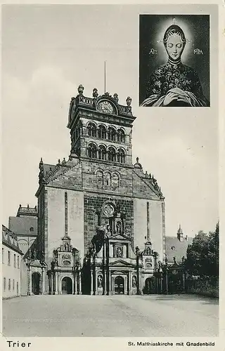 Trier St. Matthiaskirche mit Gnadenbild gl1944 134.222