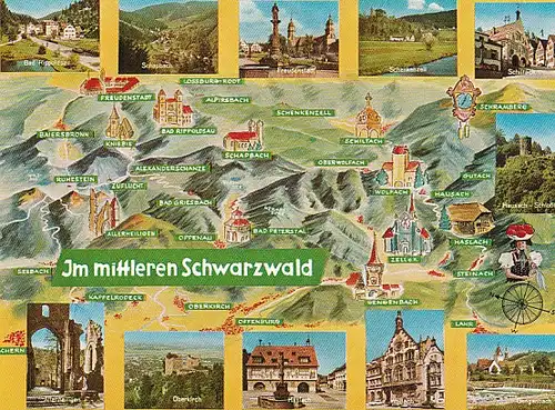 Im mittleren Schwarzwald Panoramakarte ngl B8367