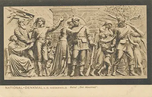 Rüdesheim a.Rh. Niederwalddenkmal Relief ngl 130.175