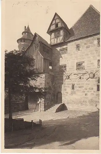 Nürnberg Eingang zur Burg mit Vestnerturm gl1910 C1913