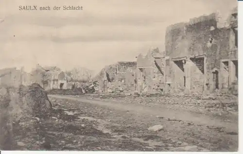 Saulx nach der Schlacht zerstörte Häuser ngl 200.833