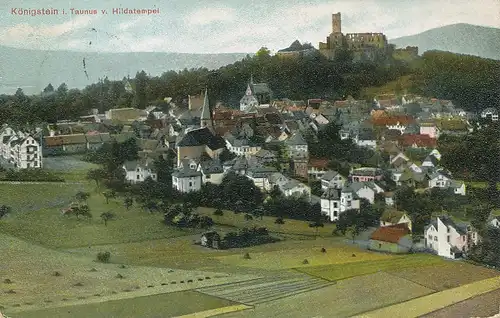 Königstein i.T. vom Hildatempel aus gl1911 131.374