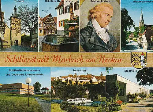 Marbach/Neckar Mehrbildkarte ngl B8579