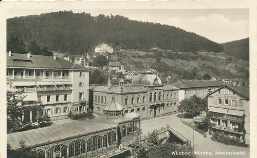 Bad Wildbad Partie bei der Trinkhalle gl1953 133.656