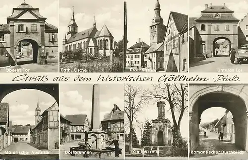 Göllheim/Pfalz Teilansichten gl1968 131.467