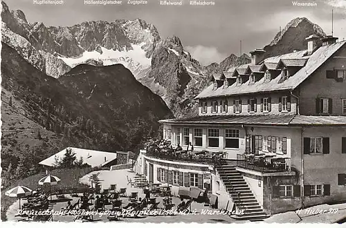 Kreuzeckhaus geg.Zugspitzgruppe b.Garm.-P. gl1955 C2025