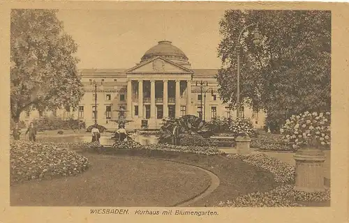 Wiesbaden Kurhaus mit Blumengarten ngl 130.180