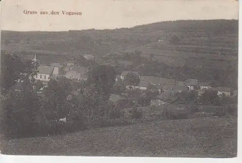 Gruß aus den Vogesen Stadtpanorama feldpgl1915 201.436