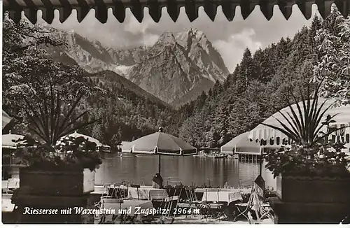 Riessersee Zugspitze b.Garmisch-Partenk. gl1960 C1066