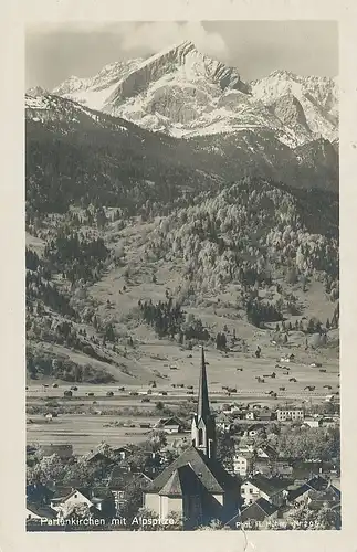 Partenkirchen Panorama mit Alpspitze gl1930 128.273