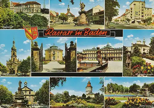 Rastatt in Baden 10 Teilansichten gl1968 133.713