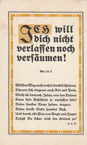 ICH will dicht nicht verlassen noch versäumen ngl B9215