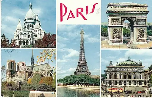 Paris Mehrbildkarte gl~1980? C0050