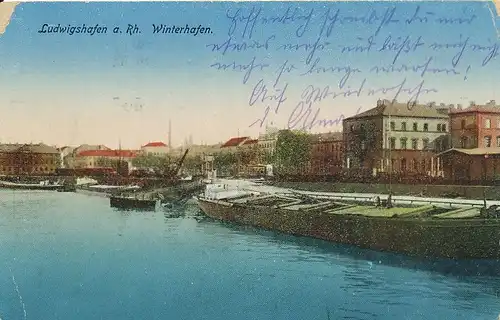 Ludwigshafen Winterhafen feldpgl1917 134.284