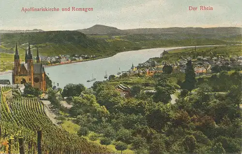 Remagen Panorama mit Apollinariskirche ngl 133.957