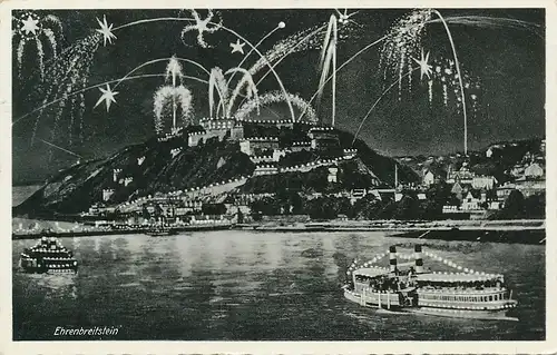 Koblenz Ehrenbreitstein Feuerwerk gl1939 134.056