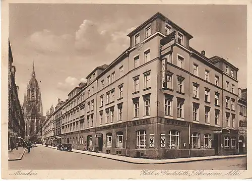 München Hotel u.Gaststätte Schwarzer Adler ngl B9937