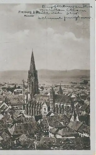 Freiburg Münster und Panorama gl1930 134.423