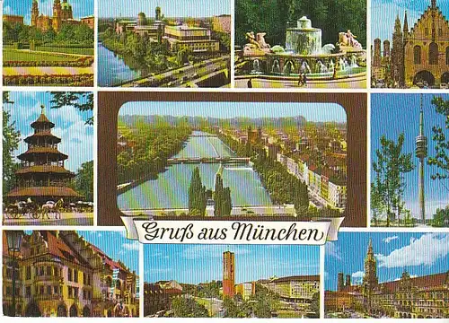 Gruß aus München Mehrbildkarte ngl C0193