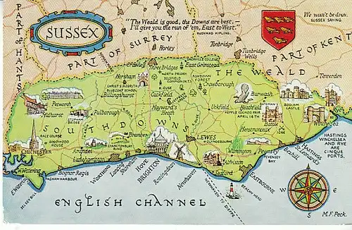 Southdowns 'Karten-Karte' gl1962 C0077