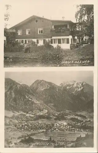 Oberstdorf i.A. Haus Seeweg + Panorama gl1955 135.477