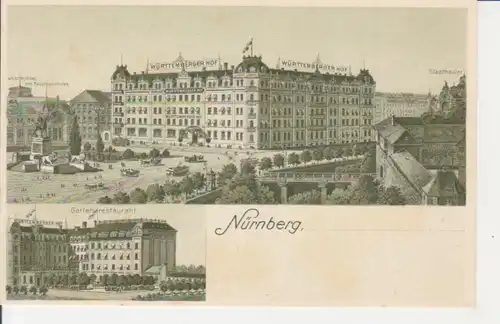 Nürnberg Württemberger Hof 2 Ansichten ngl 209.061