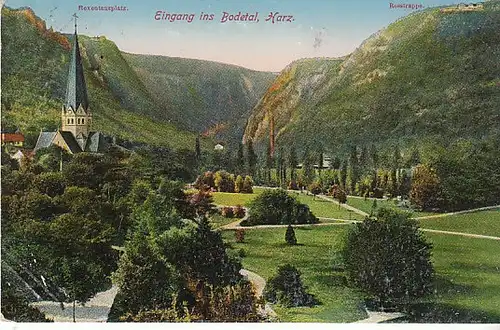 Eingang ins Bodetal im Harz gl1913 B9808