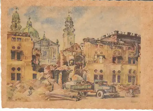 München 1944 Kaiserhof der Residenz ngl C1928