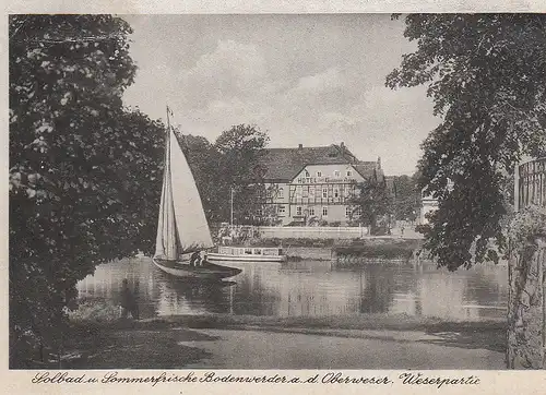 Bodenwerder Oberweser Weserpartie gl1948 C4318