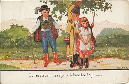 Ungarn: Kinder in Landestracht gl1927 130.032