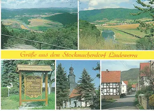 Stockmacherdorf Lindewerra Mehrbildkarte gl1992 C0387