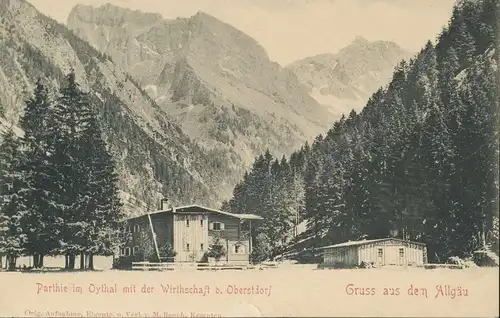 Oberstdorf Oythal-Partie mit Wirtschaft ngl 135.229